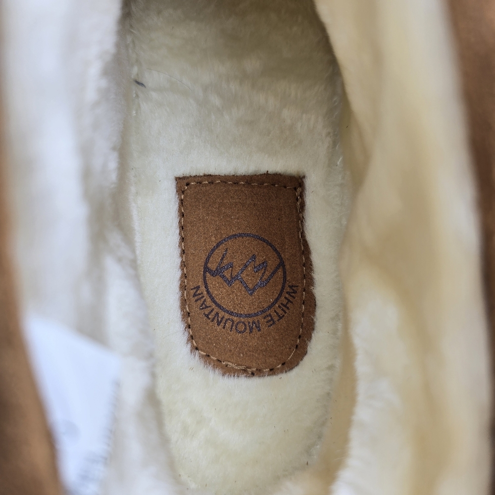 NIB White Mountain Inspo Leather & Faux Fur Ankle Booties, Whiskey/Suede, Sz. 10 - Picture 9 of 16